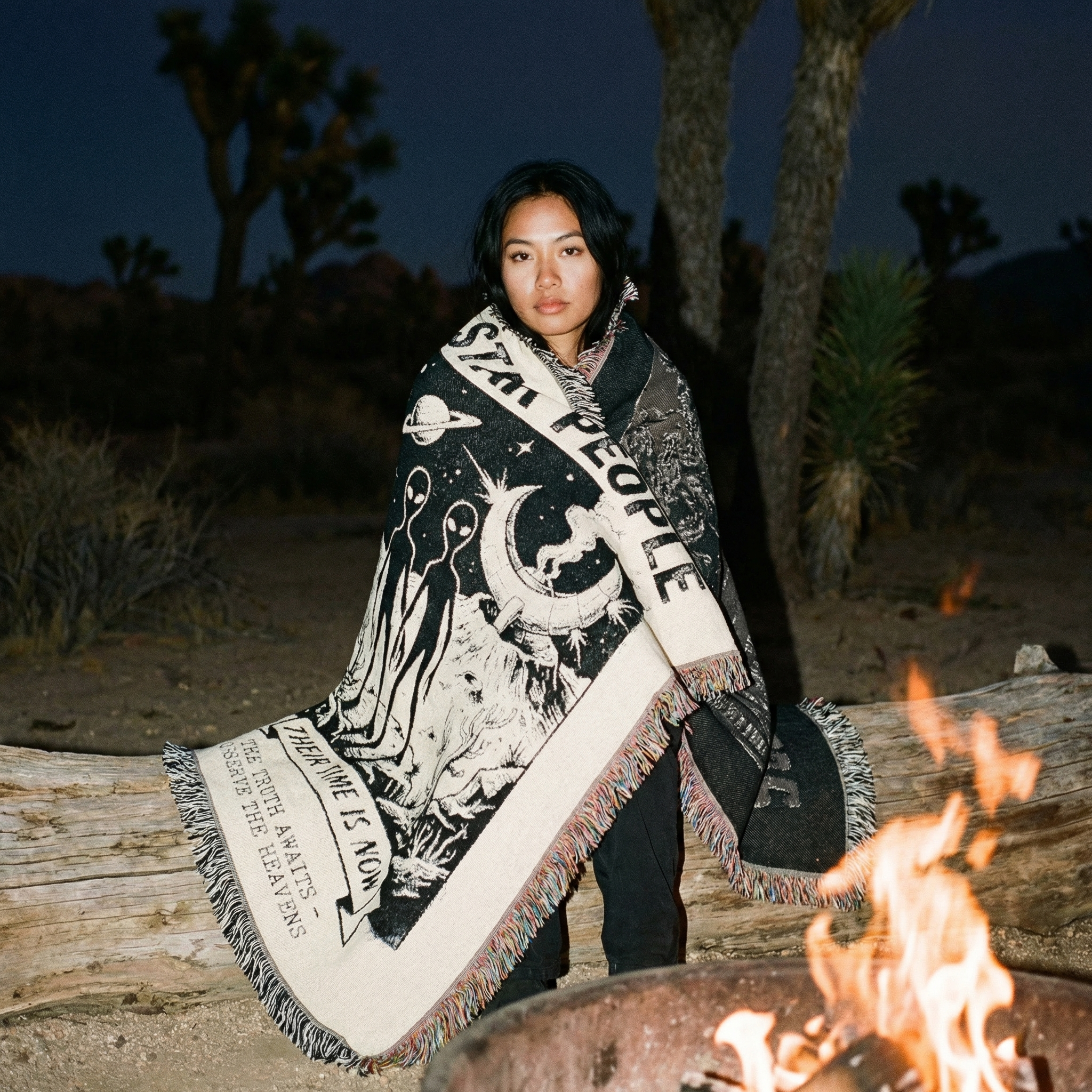 Star People Woven Blanket |  Ancient Celestial Ancestors Throw