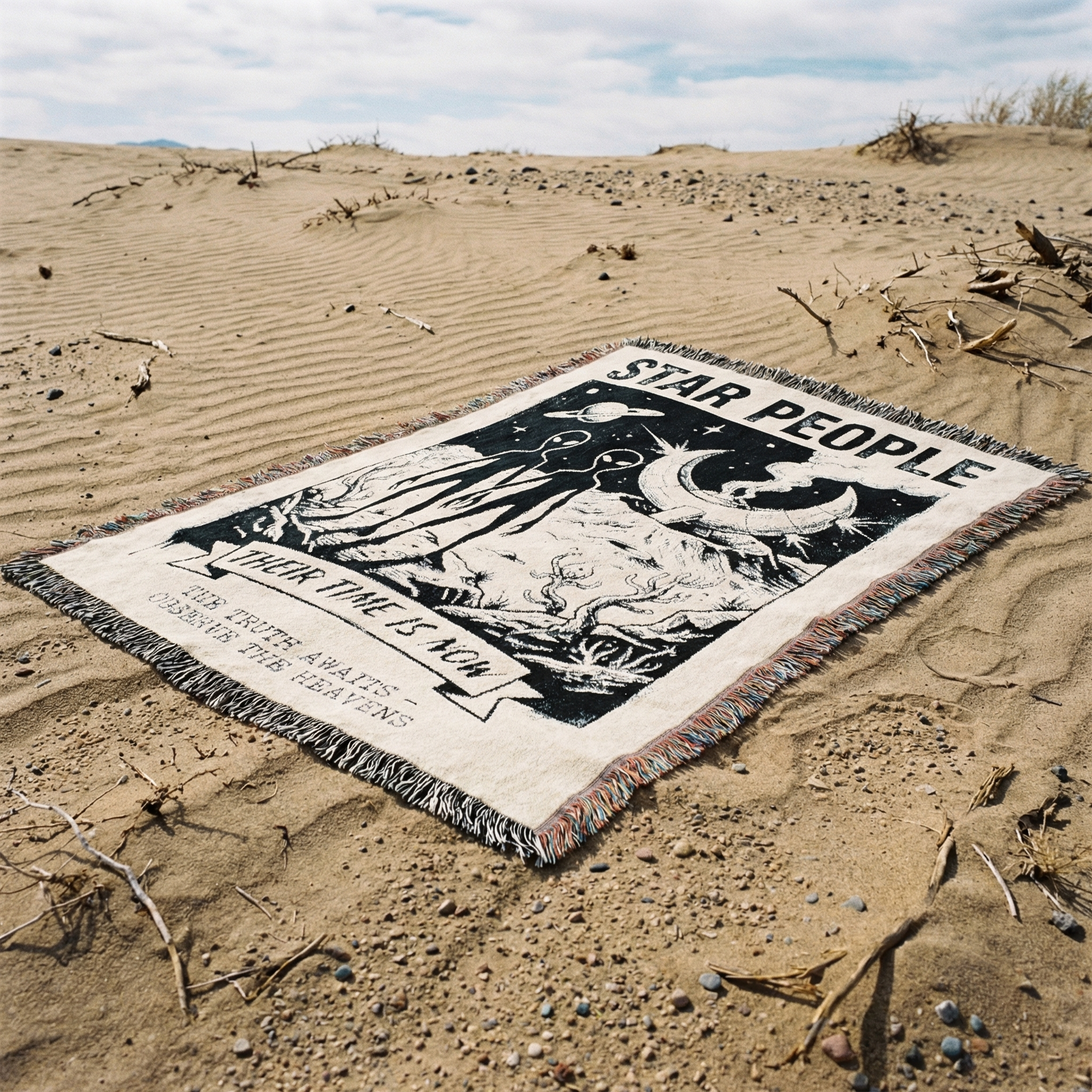 Star People Woven Blanket |  Ancient Celestial Ancestors Throw