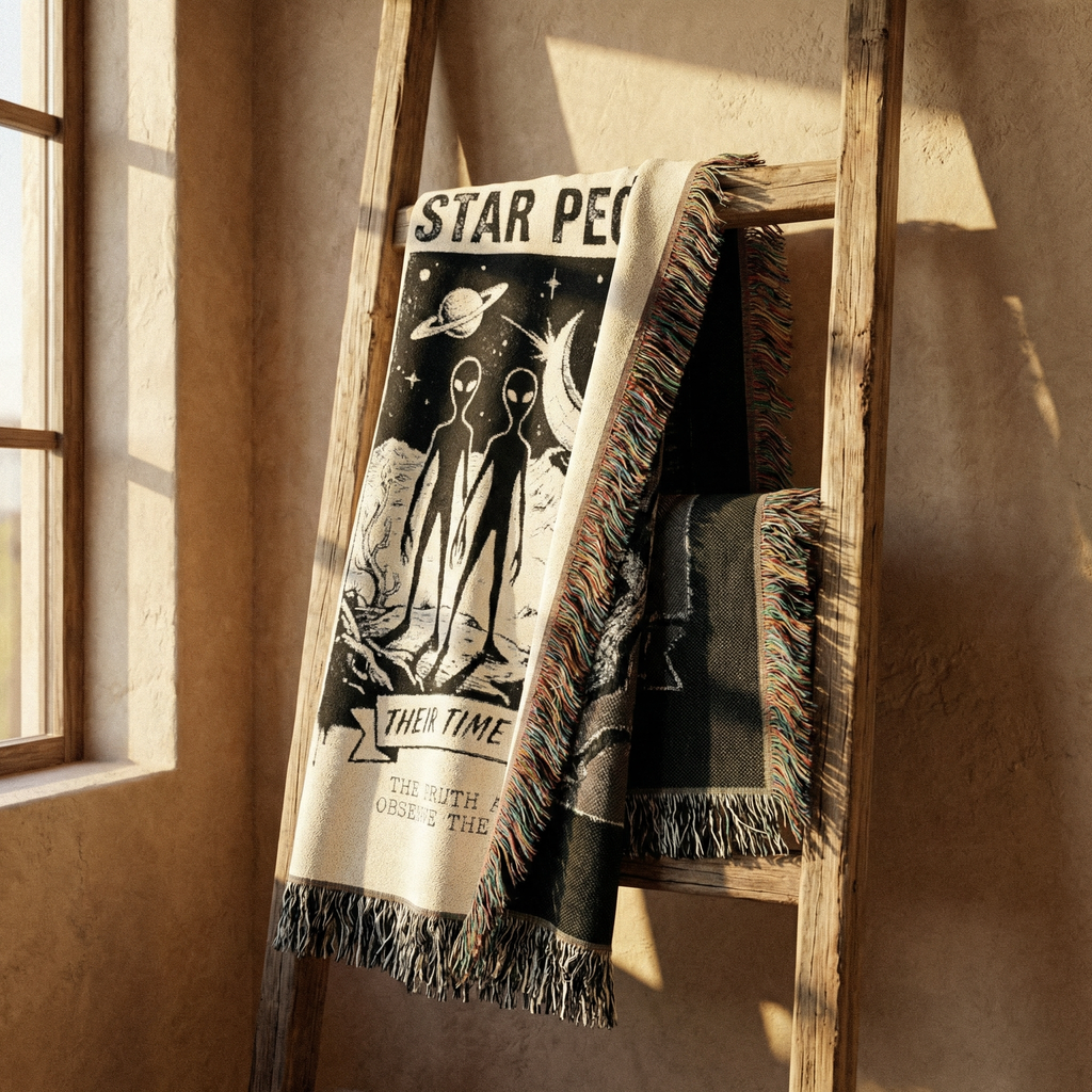 Star People Woven Blanket |  Ancient Celestial Ancestors Throw