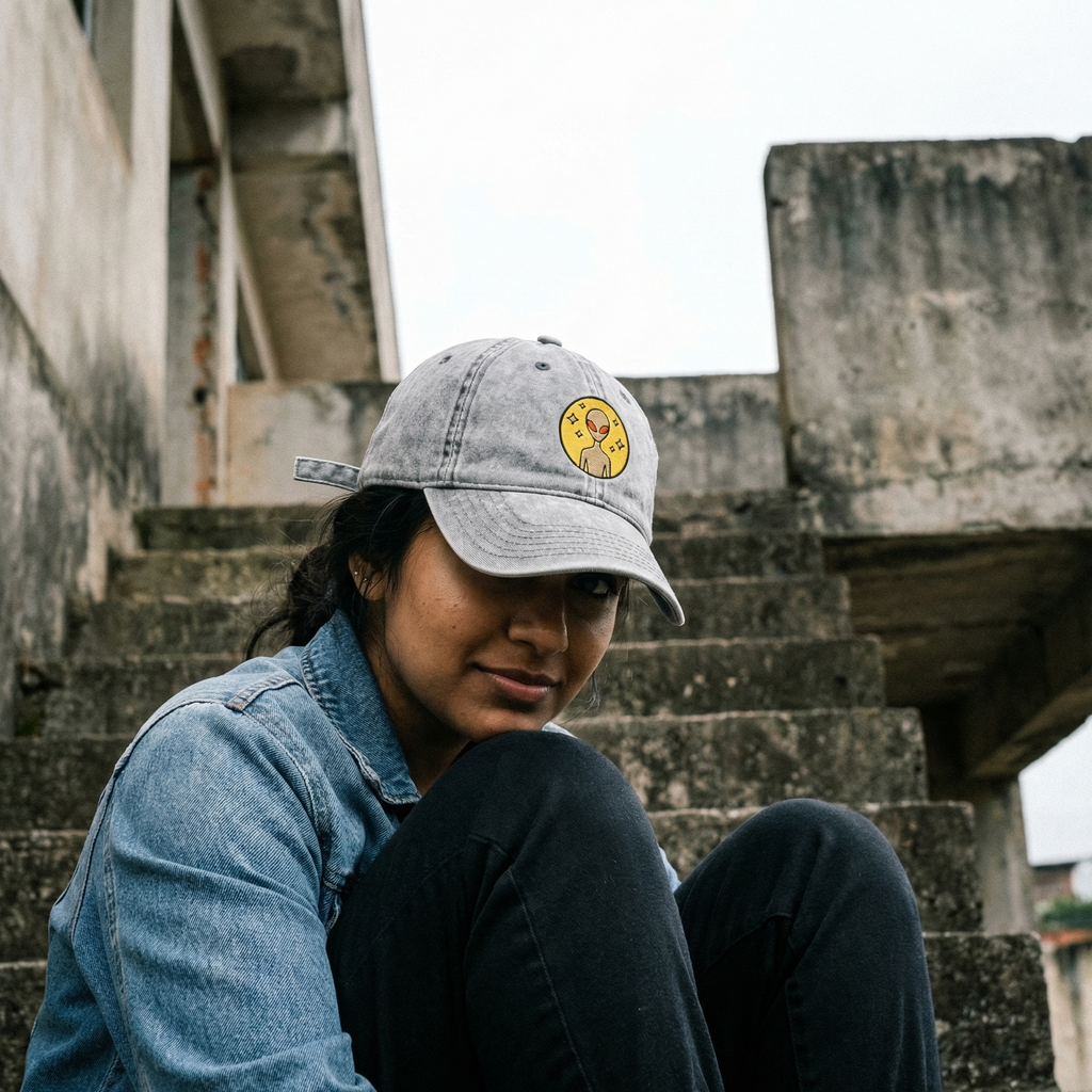 Varginha Incident Alien Embroidered Vintage Cotton Twill Cap