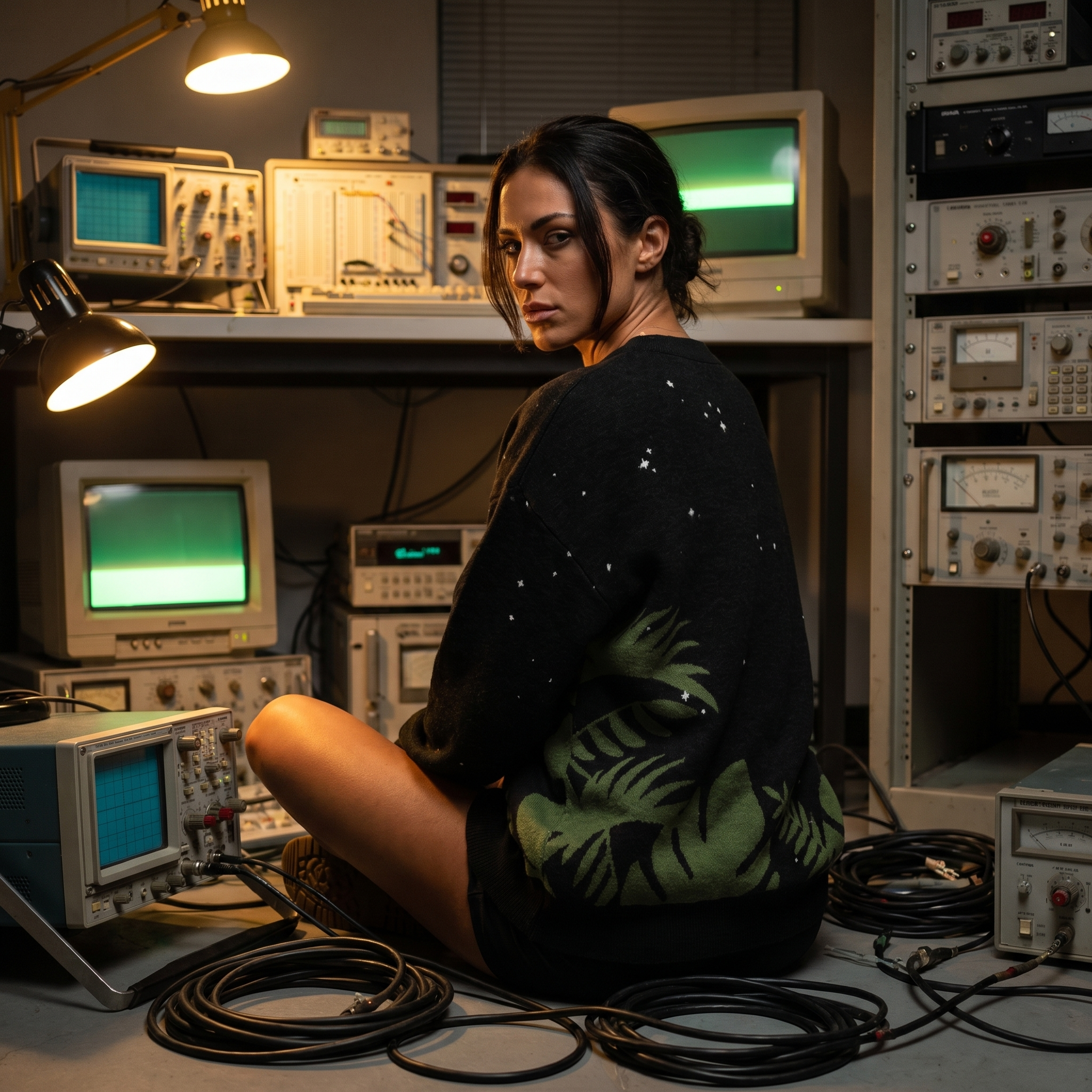 Varginha Alien Relaxed Fit Jacquard Knit Sweater | Retro Sci-Fi Heavyweight Knitted Streetwear | 1996 Brazil UFO Mystery