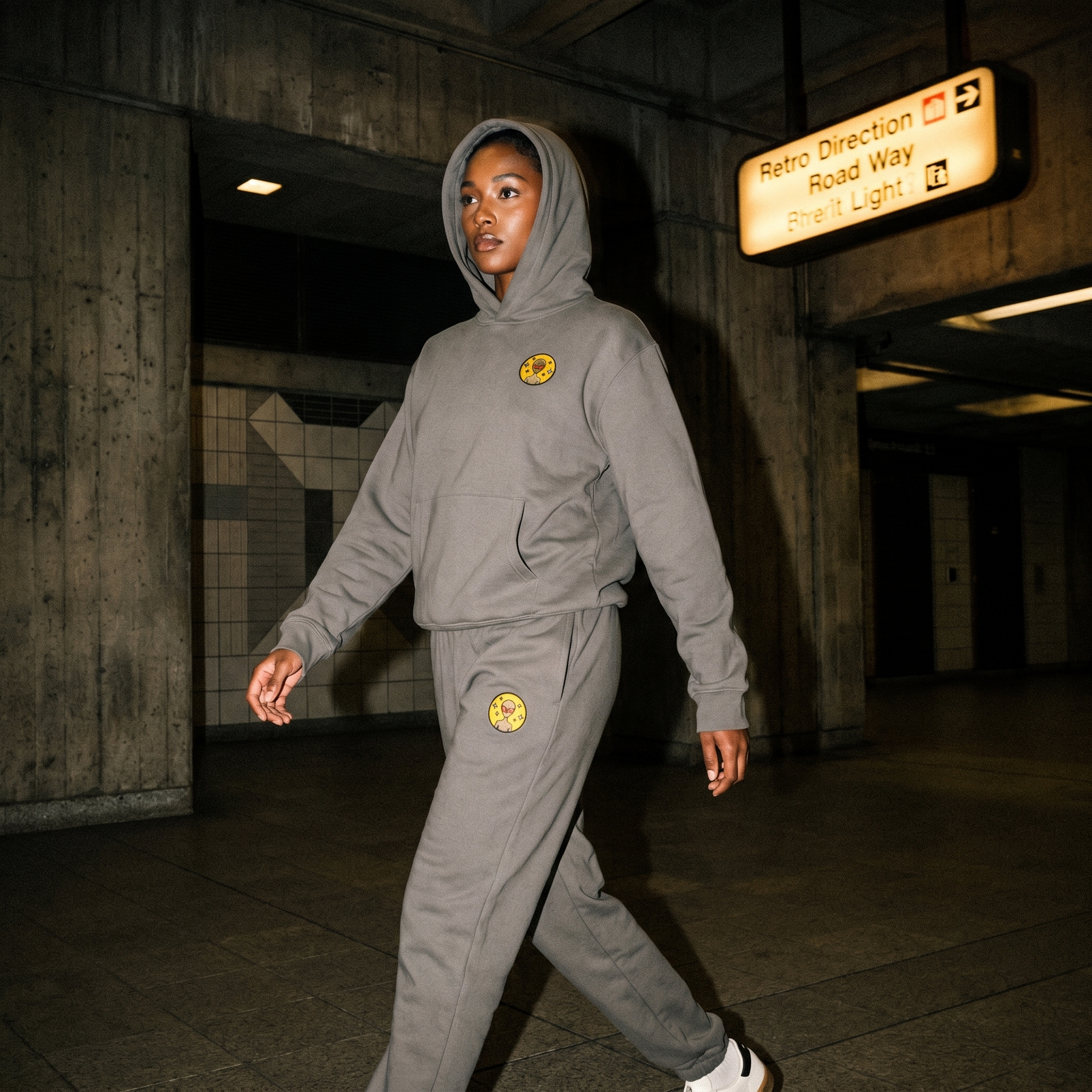 Varginha UFO Alien Embroidered Relaxed Heavyweight Sweatpants