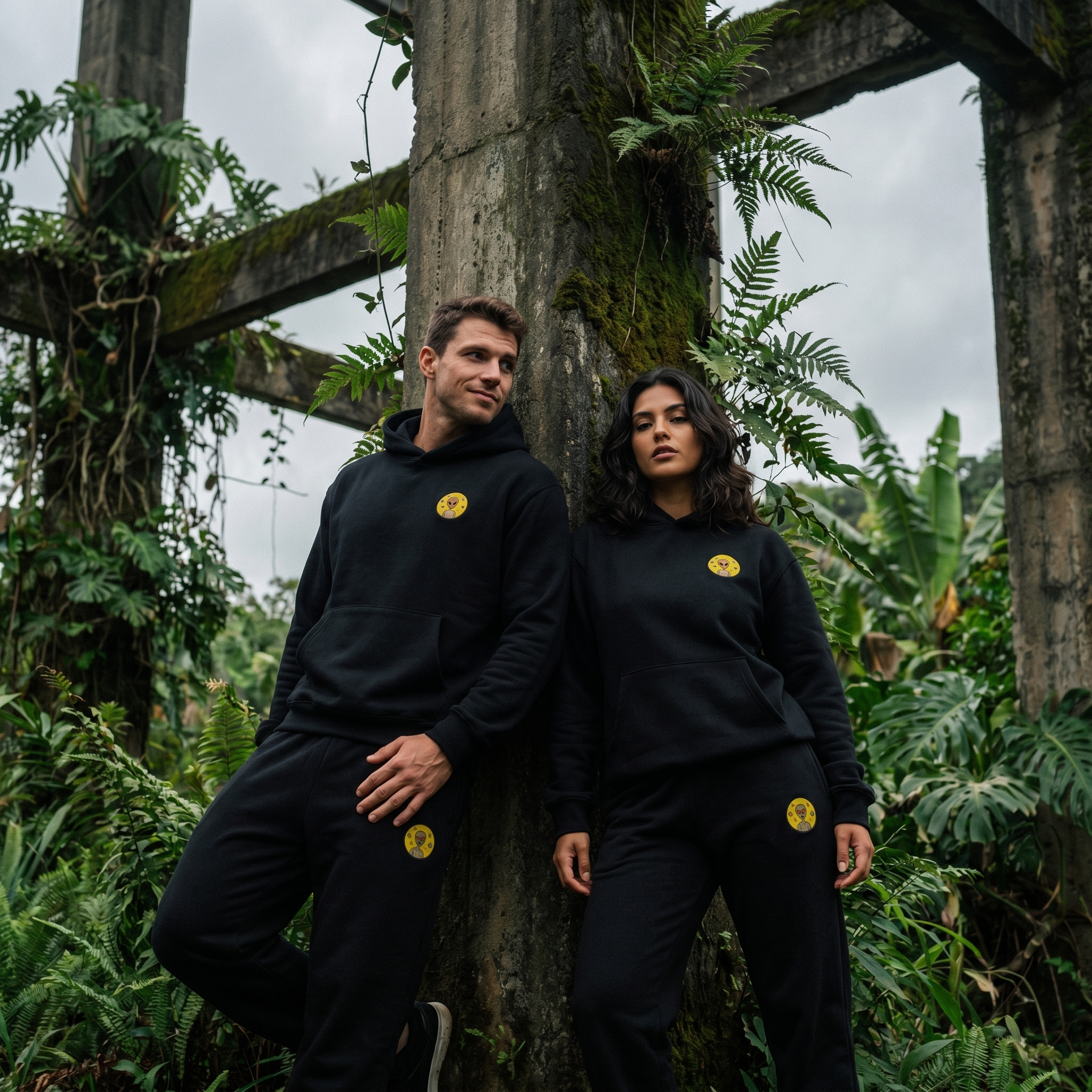 Varginha UFO Alien Embroidered Relaxed Heavyweight Sweatpants