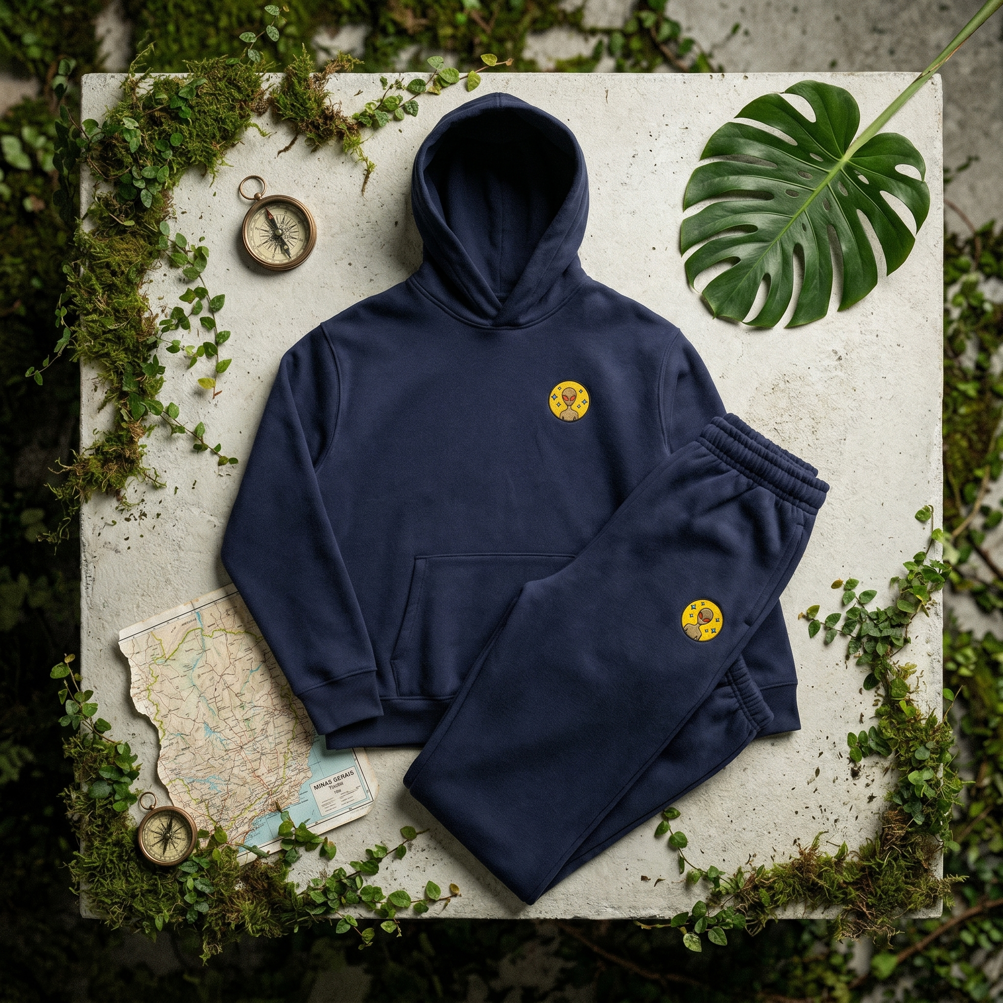 Varginha UFO Alien Embroidered Relaxed Heavyweight Sweatpants