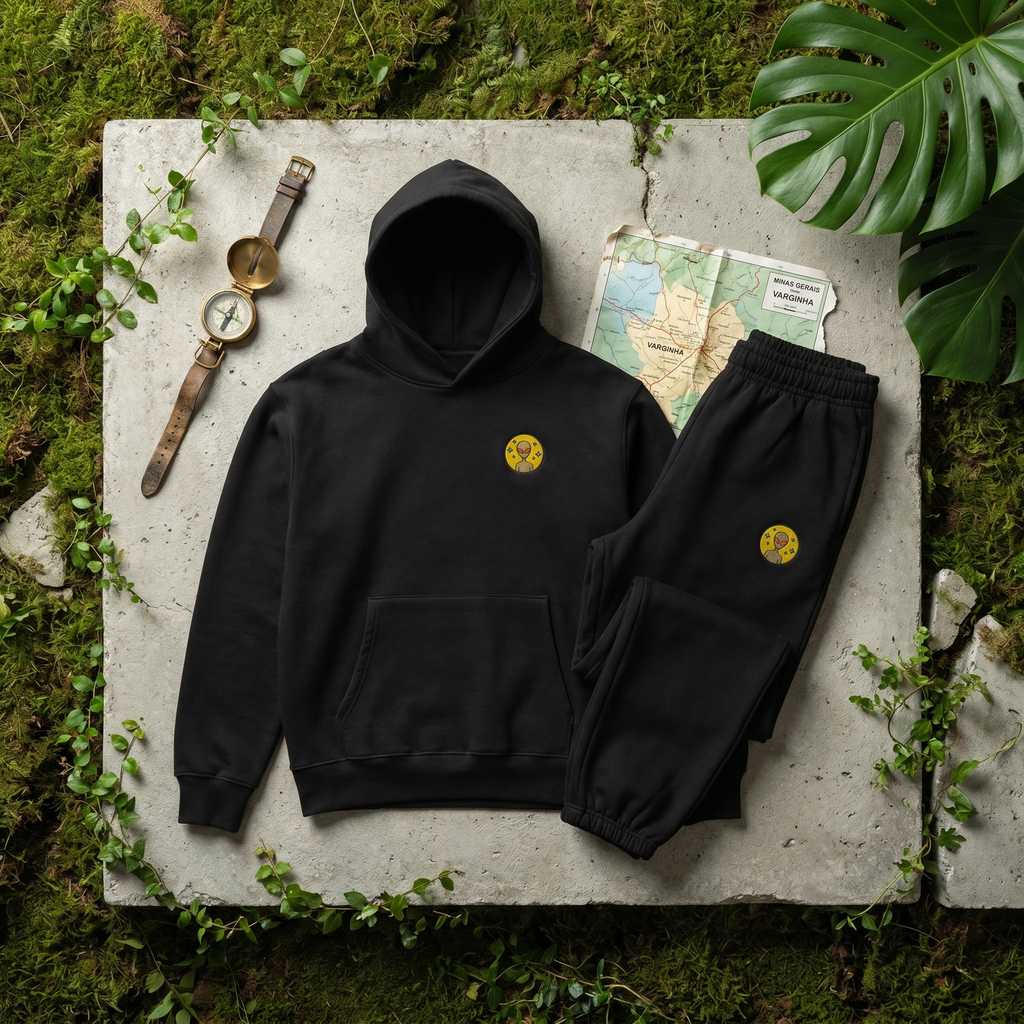 Varginha UFO Alien Embroidered Relaxed Heavyweight Sweatpants