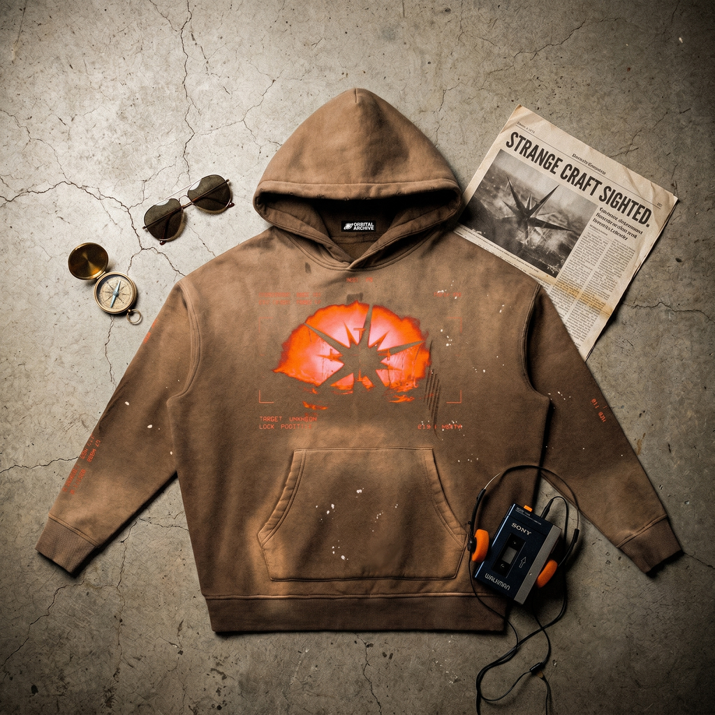 Spiky UFO - Vintage Washed Frayed Fleece Disclosure Hoodie