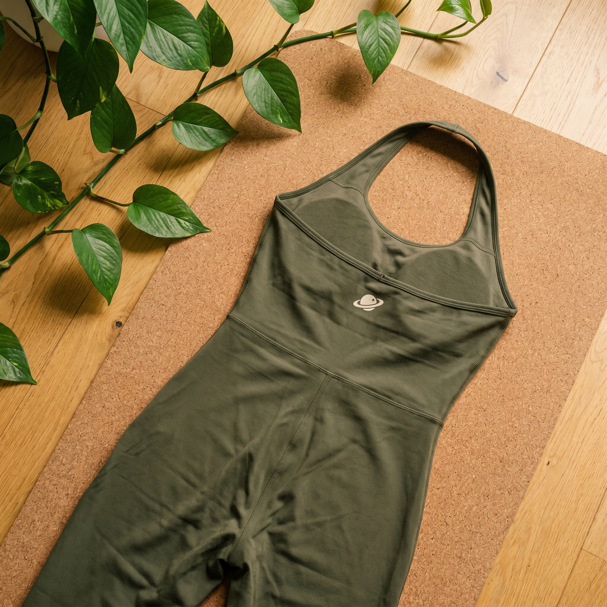 Orbital Archive Halter Flared Jumpsuit - Wide Leg Yoga Jumpsuit, Backless Athleisure One Piece, Flare Leg Bodysuit, Women's Workout Romper