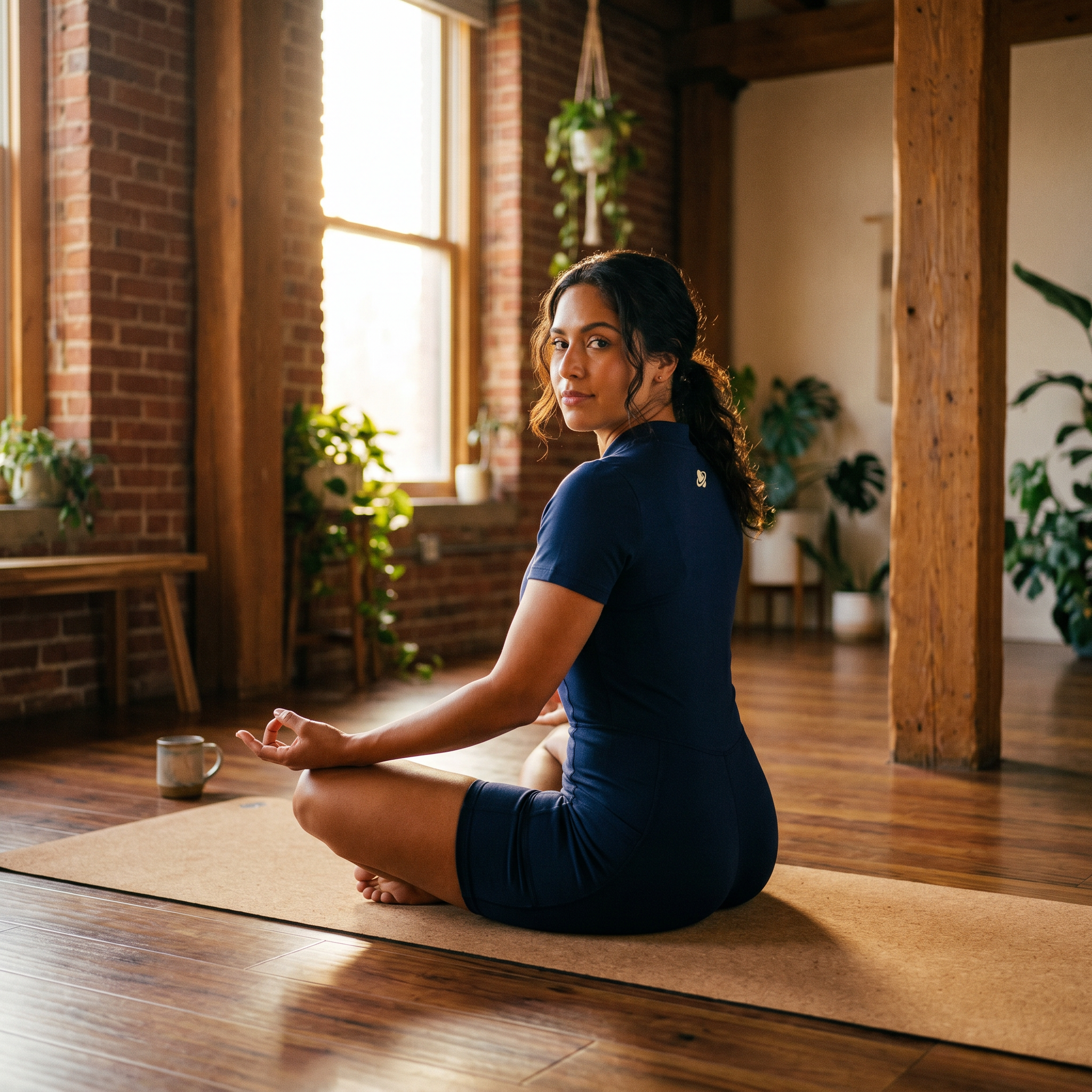 Orbital Archive Quarter Zip Romper - Biker Short Unitard, Short Sleeve Activewear Jumpsuit, Spandex Bodysuit with Pockets, Workout Bodycon