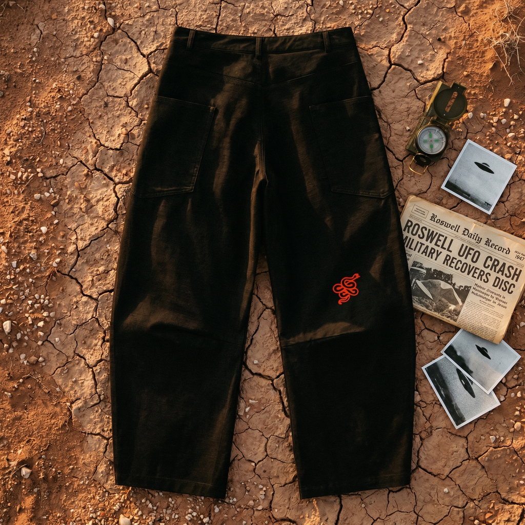 Roswell UFO Crash Classified Men's Barrel Leg Pants //