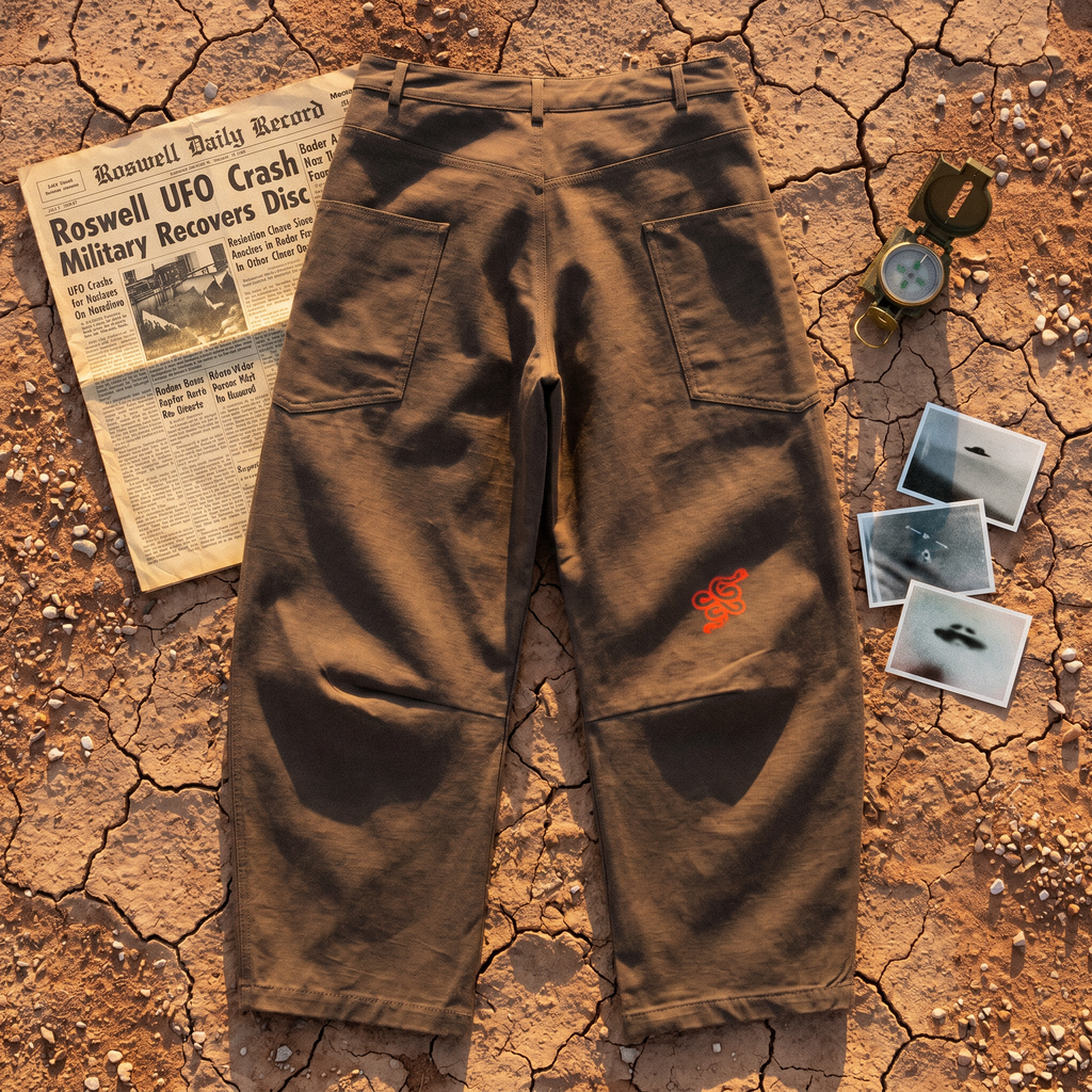 Roswell UFO Crash Classified Men's Barrel Leg Pants //