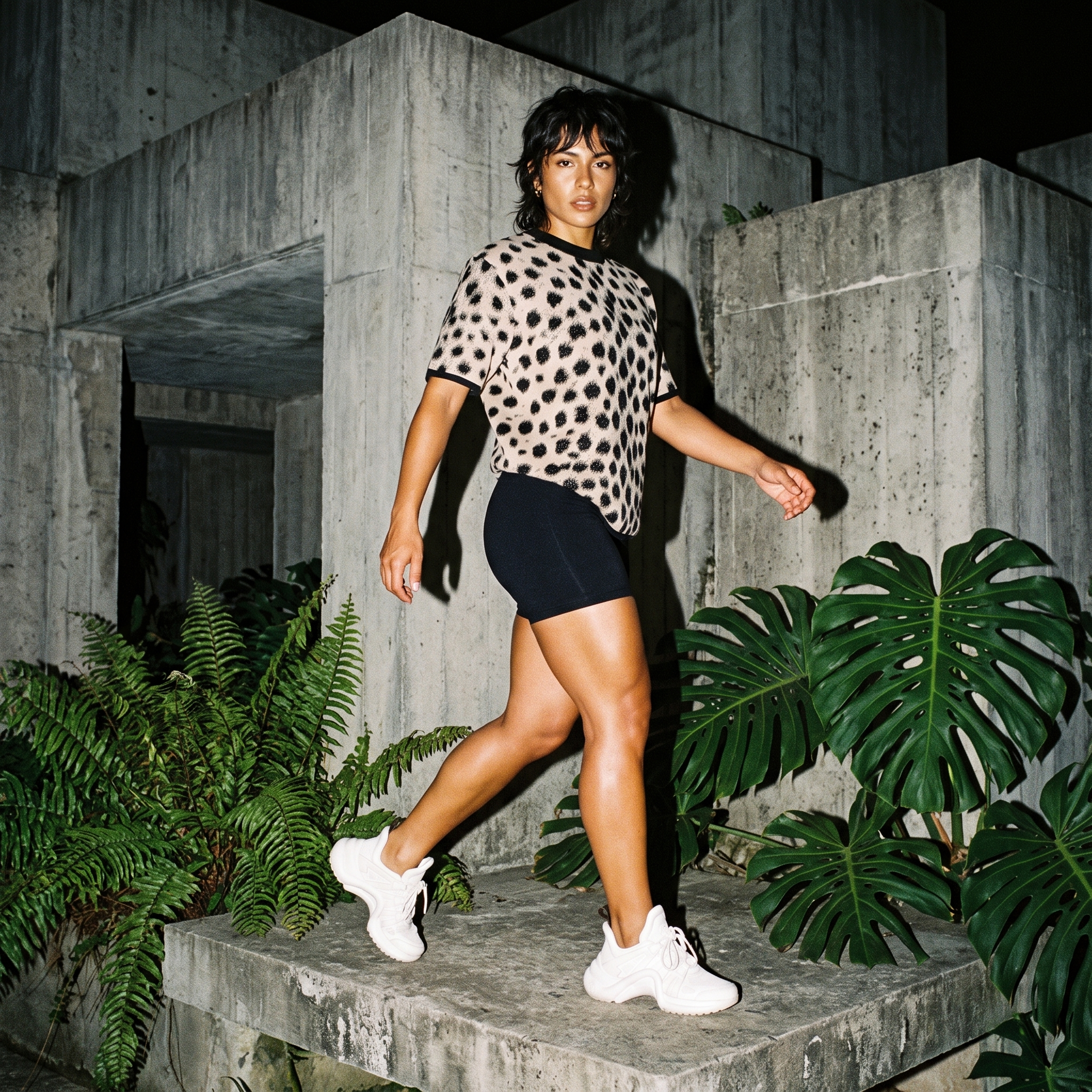 Cheetah Print Knitted T-Shirt — Heavyweight Unisex Jacquard Soft Cotton Blend Knitted Tee — All-Over Animal Print Streetwear