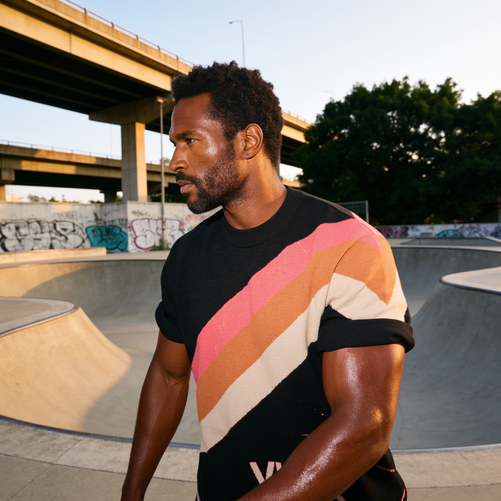 Retro VHS T-Shirt | 80s Synthwave Knit Streetwear | Vintage Tape Cassette Futurism Oversized Unisex Jacquard Tee