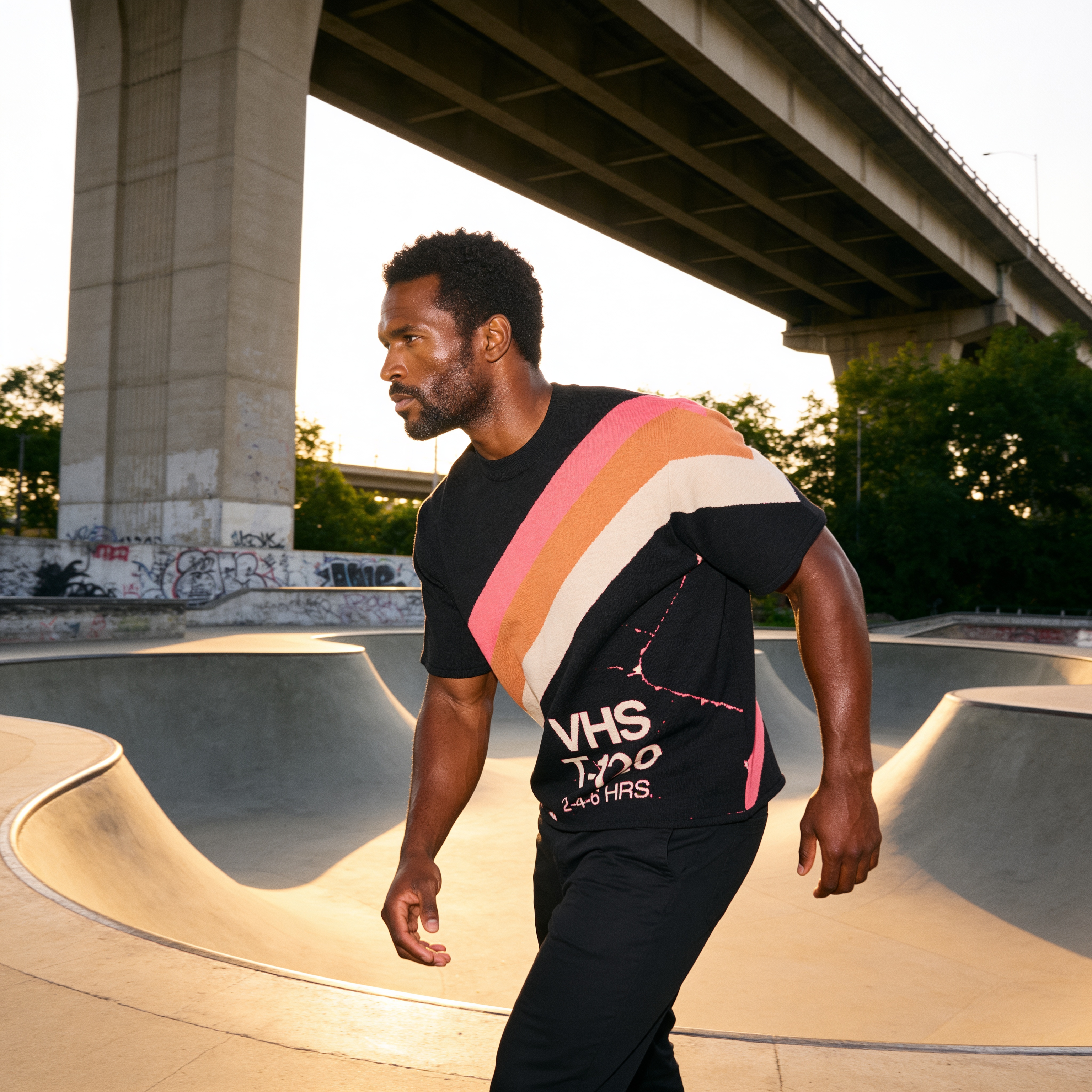 Retro VHS T-Shirt | 80s Synthwave Knit Streetwear | Vintage Tape Cassette Futurism Oversized Unisex Jacquard Tee