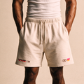 Analog Decay Frayed Boxy Vintage Wash Sweat Shorts - VHS Vaporwave & Greco-Roman Dark Academia Streetwear