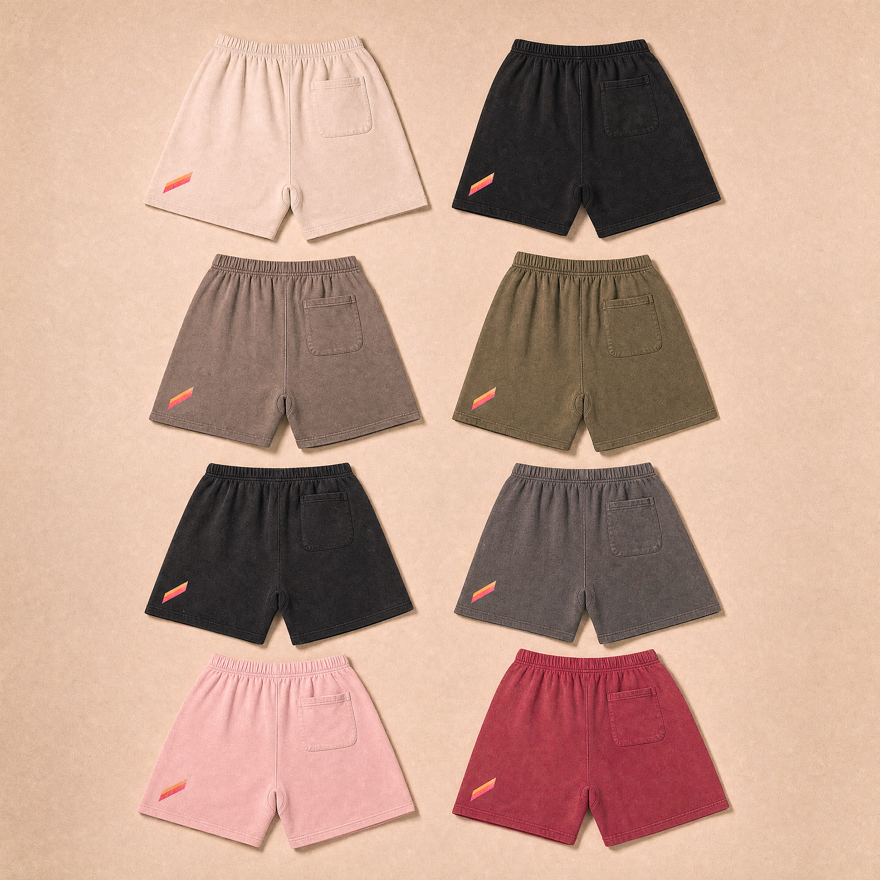 Analog Decay Frayed Boxy Vintage Wash Sweat Shorts - VHS Vaporwave & Greco-Roman Dark Academia Streetwear
