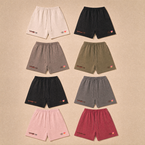 Analog Decay Frayed Boxy Vintage Wash Sweat Shorts - VHS Vaporwave & Greco-Roman Dark Academia Streetwear