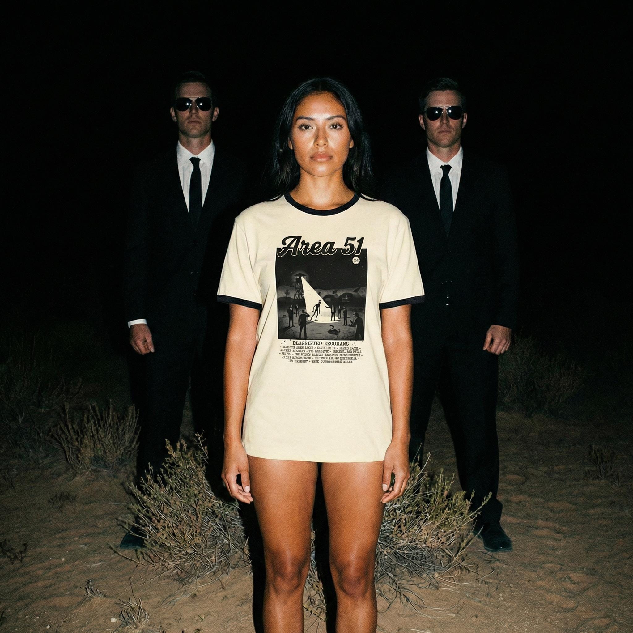 Area 51 Classified Programs Graphic Unisex Ringer T-Shirt | Orbital Archive