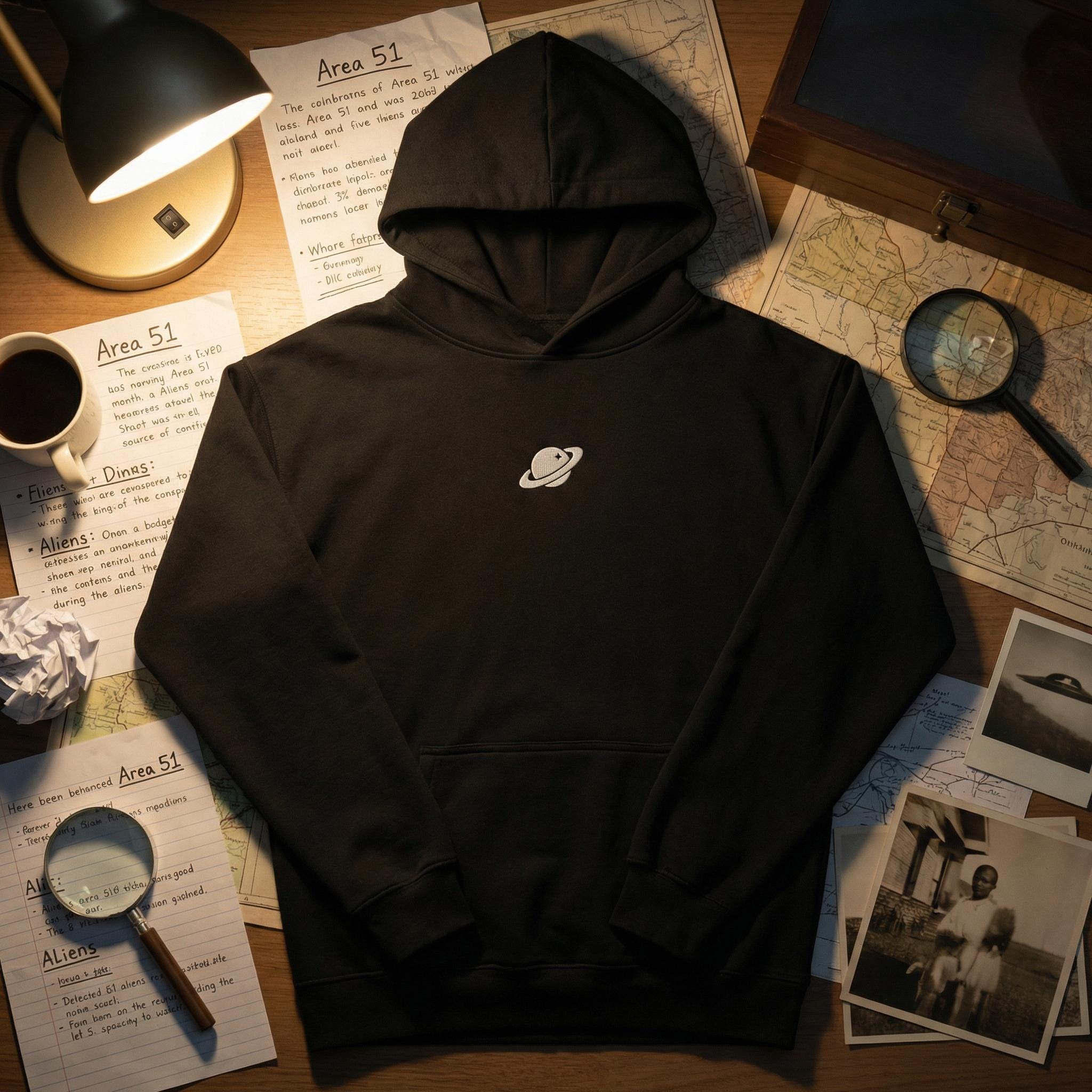 Area 51 Classified Programs Oversized Unisex Graphic Hoodie | Orbital Archive
