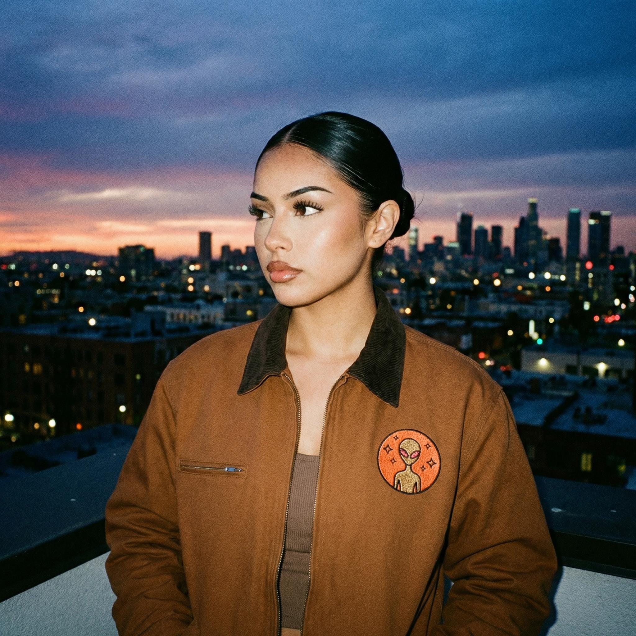 Varginha Incident Alien Embroidered Jacket | Duck Cloth Work Jacket