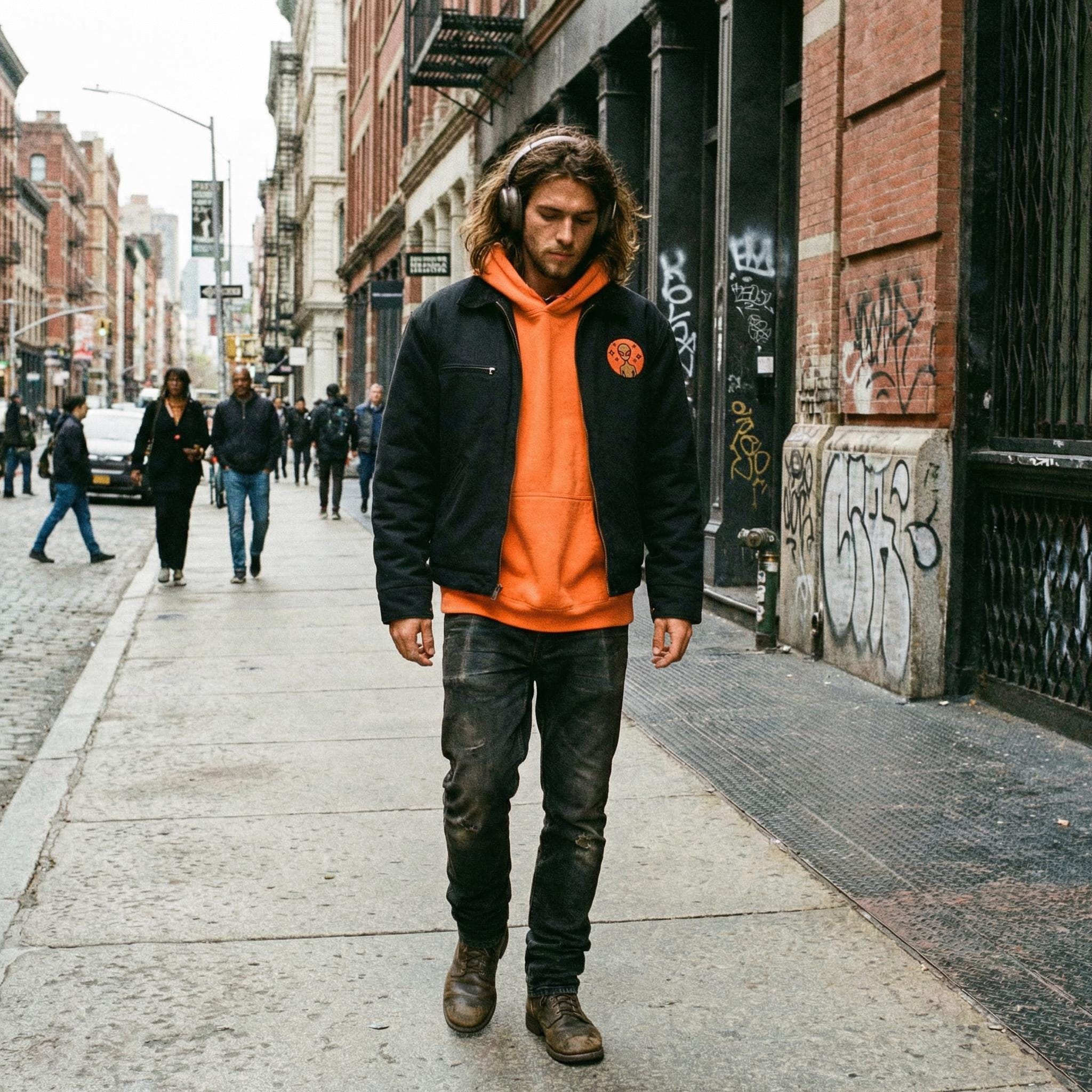 Varginha Incident Alien Embroidered Jacket | Duck Cloth Work Jacket